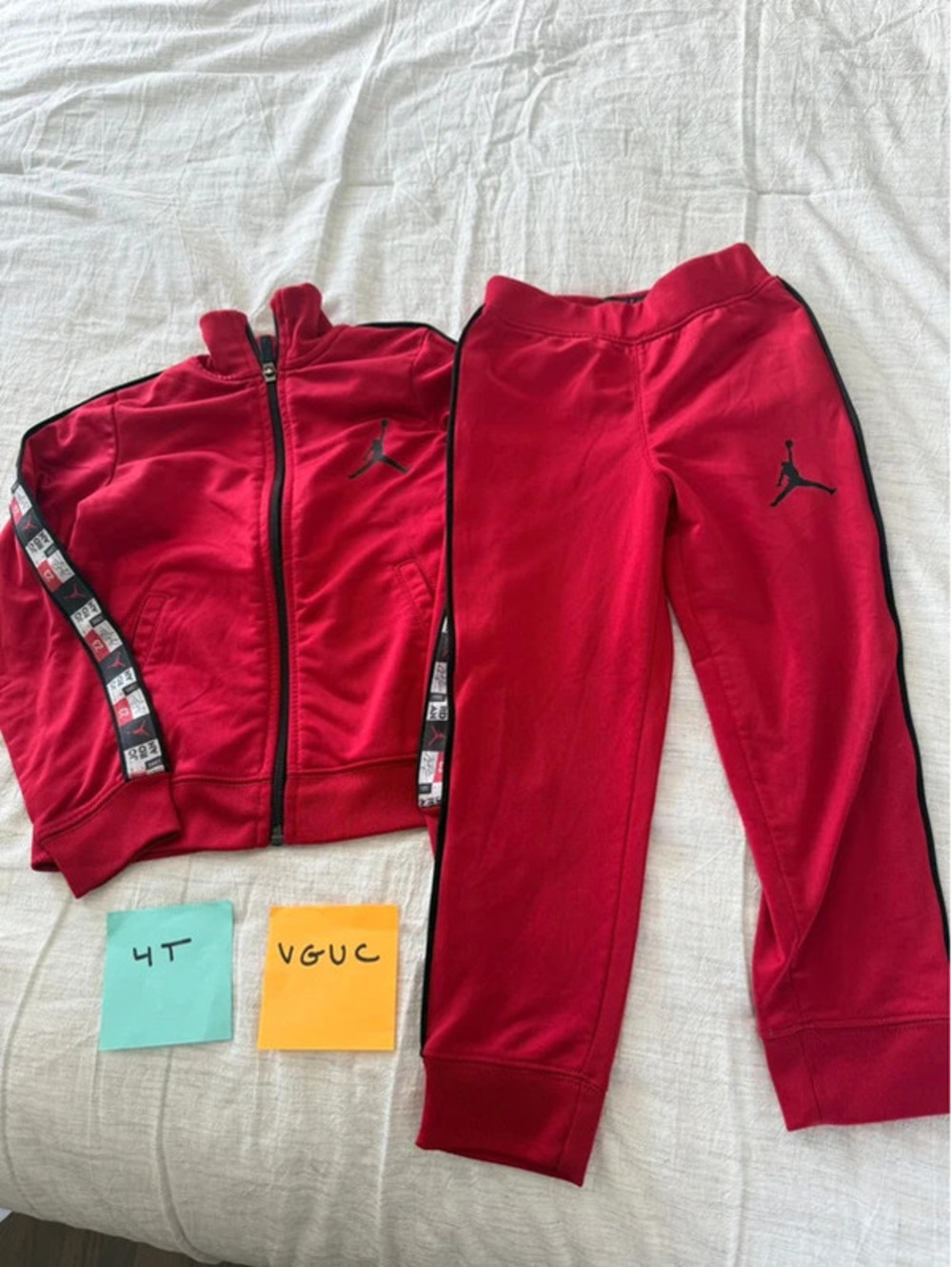 Jordan red toddler track suit 4t